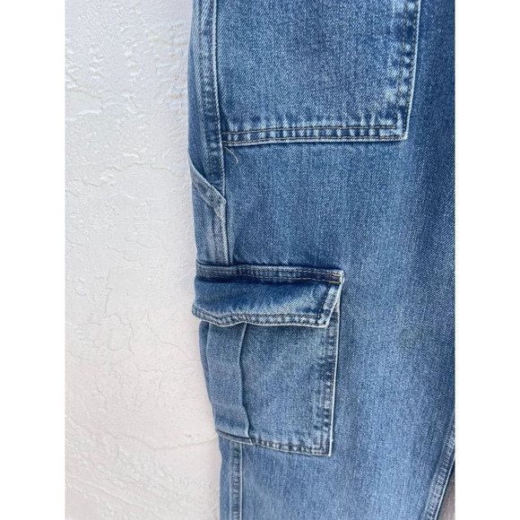 BDG Urban Outfitters Skate Womens High Waist Trouser Cargo Jeans Blue Sz W24 L32 - Picture 4 of 11